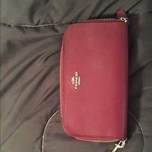 Coach Double Zip Wallet Wristlet Clutch MSRP $250
